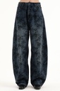 Floral Desenli Wide Leg Jean Pantolon